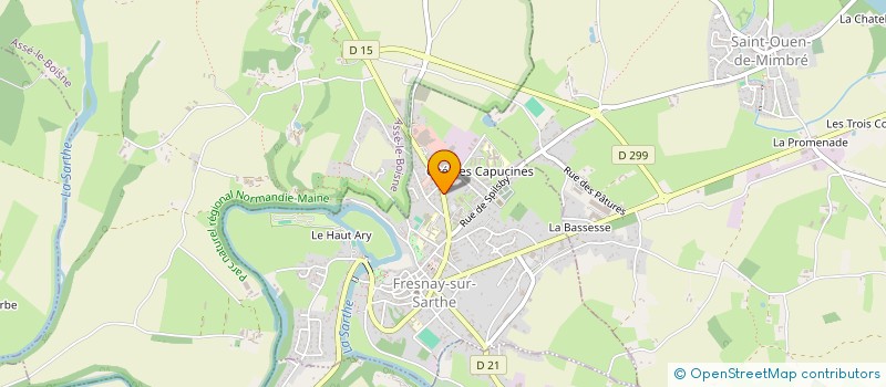 localisation de l'entreprise FRESNOISE DE DISTRIBUTION à FRESNAY-SUR-SARTHE