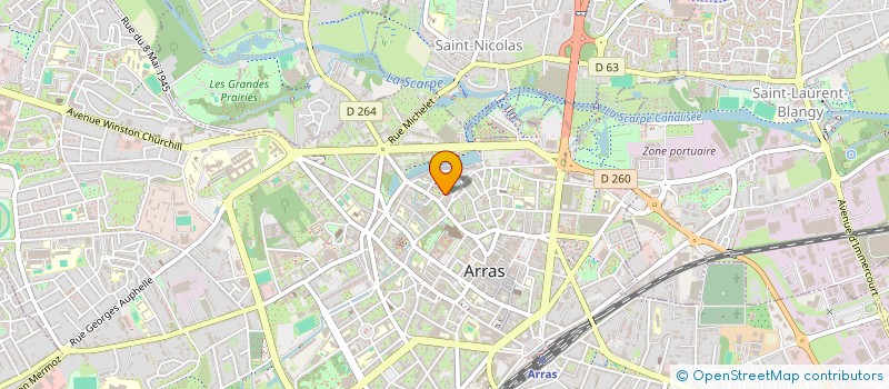 localisation de l'entreprise FRESSIN LUC à ARRAS