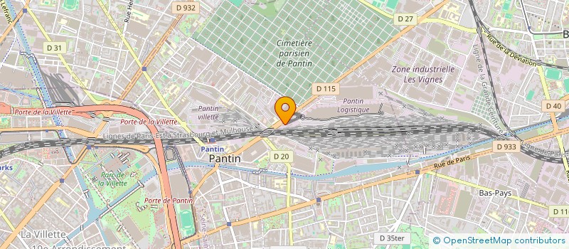 localisation de l'entreprise FRET CARGO ORGANISATION  PANTIN