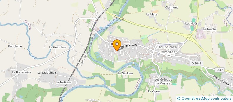 localisation de l'entreprise FRET COLIS OUEST à BOURG-DES-COMPTES