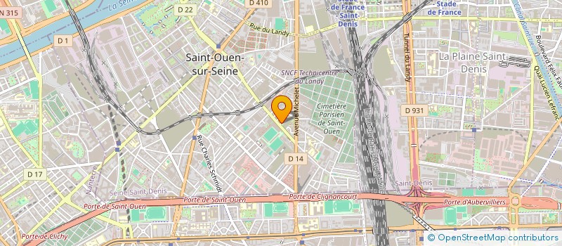 localisation de l'entreprise FRET CONSORTIUM à SAINT-OUEN-SUR-SEINE