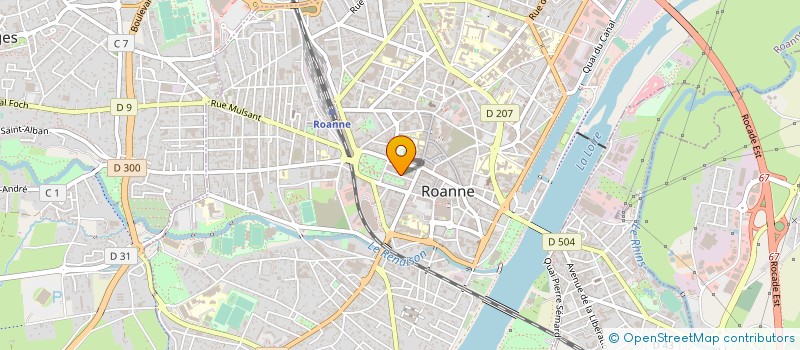localisation de l'entreprise FRET EUROPE à ROANNE