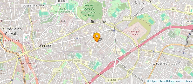 localisation de l'entreprise FRET FRANCO IBERIQUE à ROMAINVILLE