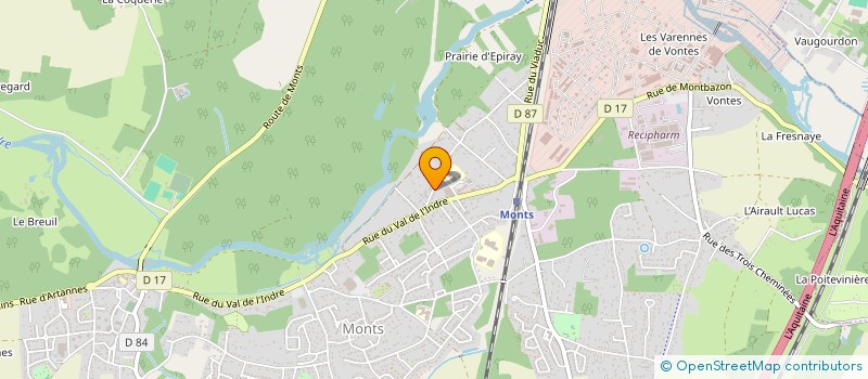 localisation de l'entreprise FRETIA  MONTS