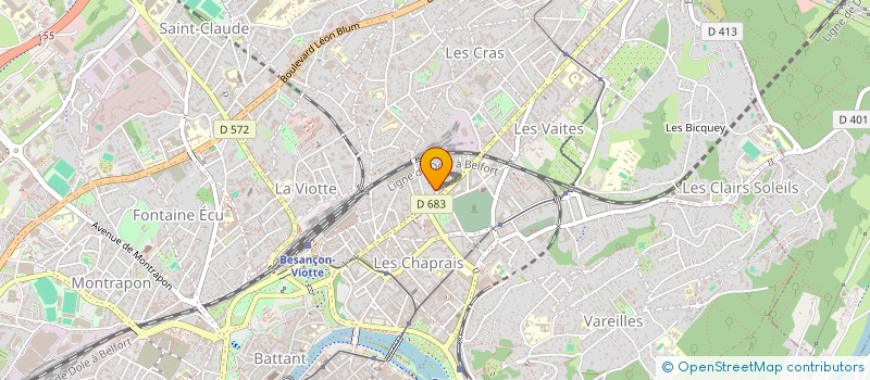 localisation de l'entreprise FREYA BANANA  BESANCON