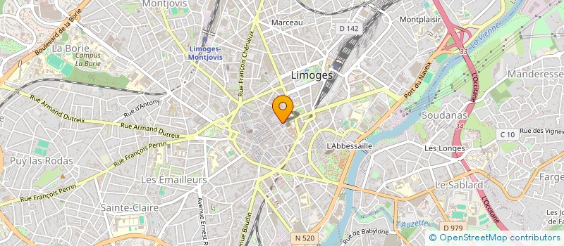 localisation de l'entreprise FREYA SARL à LIMOGES