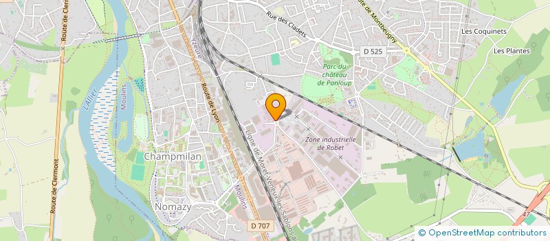localisation de l'entreprise FRIAUD SAS à YZEURE