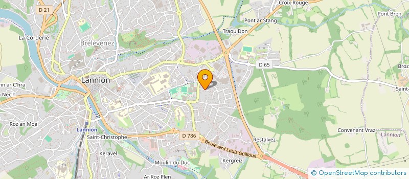 localisation de l'entreprise FRIDEL  LANNION