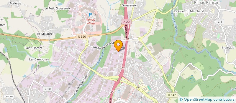 localisation de l'entreprise FRIGEGRO à LIMOGES