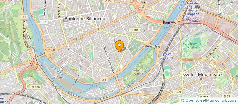 localisation de l'entreprise FRIGG CONSTRUCTION à BOULOGNE-BILLANCOURT
