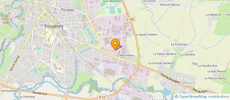 localisation de l'entreprise FRIGO SERVICE à FOUGERES