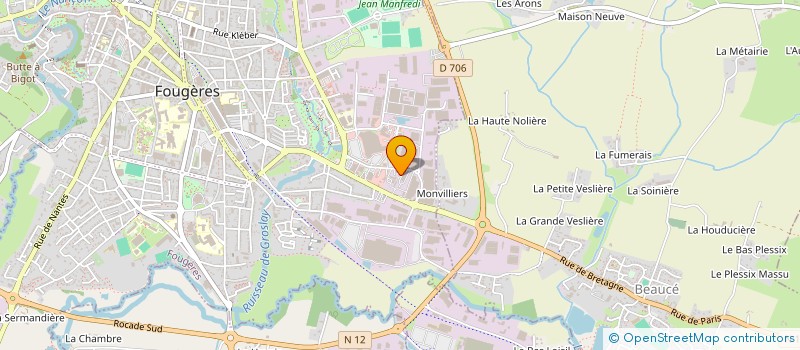 localisation de l'entreprise FRIGO SERVICE à FOUGERES