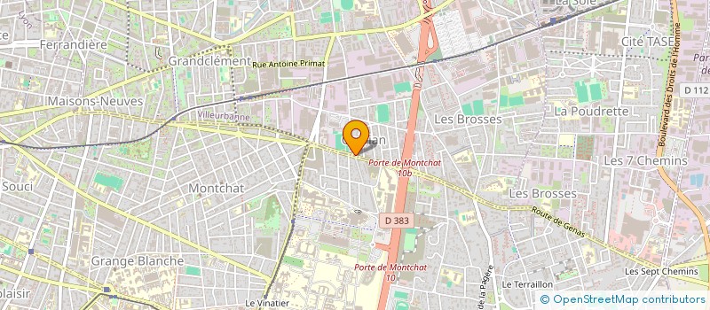 localisation de l'entreprise FRIGOLEX  VILLEURBANNE