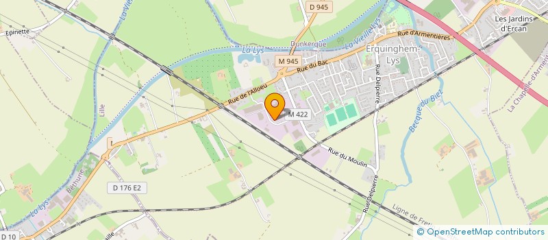 localisation de l'entreprise FRIGOLYS à ERQUINGHEM-LYS