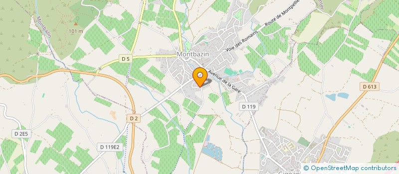 localisation de l'entreprise FRIGOULE  MONTBAZIN