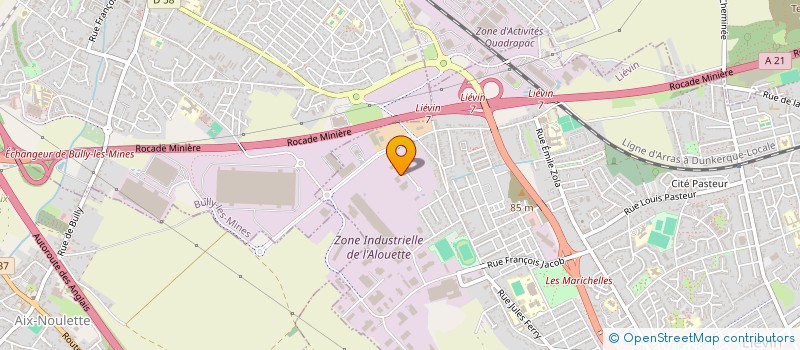 localisation de l'entreprise FRIH CENTRALE  LIEVIN