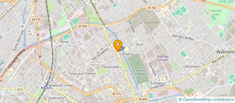 localisation de l'entreprise FRIMAX à ROUBAIX