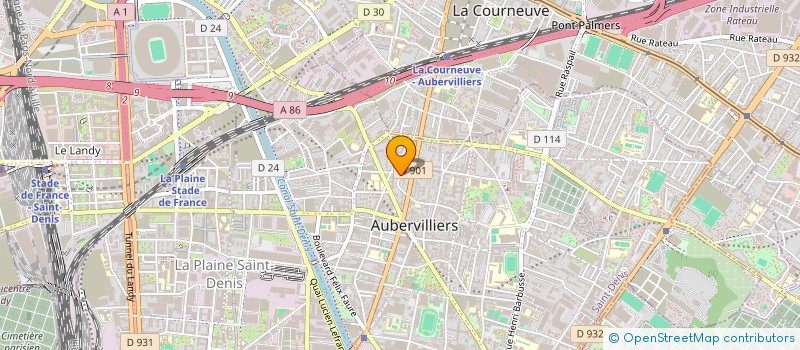 localisation de l'entreprise FRISSONS  AUBERVILLIERS