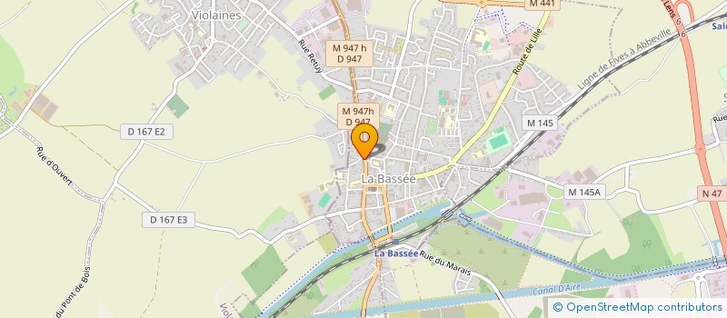 localisation de l'entreprise FRITERIE BASSEENNE  LA BASSEE