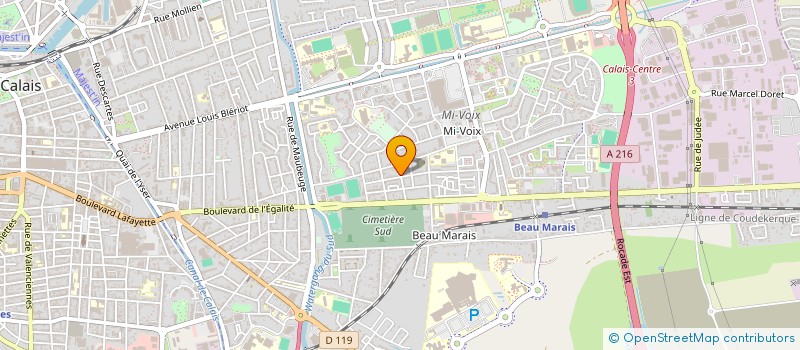 localisation de l'entreprise FRITERIE DE LA POSTE  CALAIS