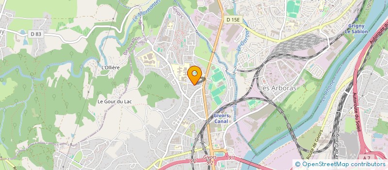 localisation de l'entreprise FRITHERME à GIVORS