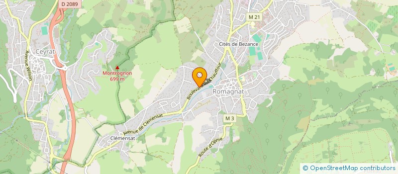 localisation de l'entreprise FRIZOU  ROMAGNAT