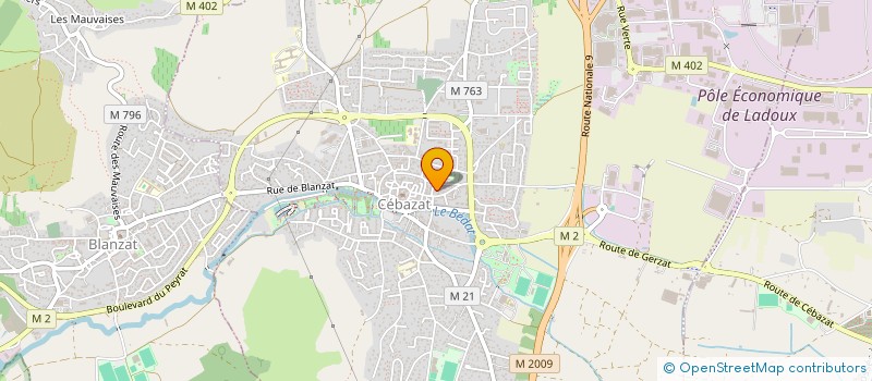 localisation de l'entreprise FRJ FINITION à CEBAZAT
