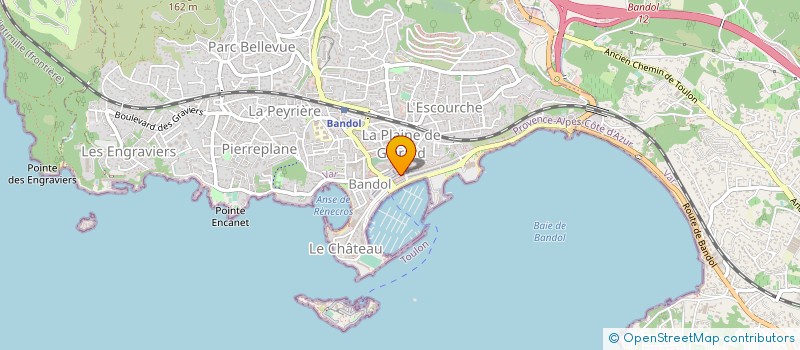 localisation de l'entreprise FRO CHA MAB COQUILLAT ET CIE à BANDOL