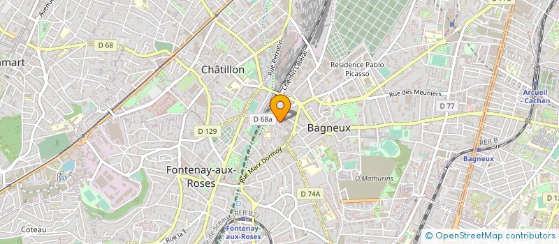 localisation de l'entreprise FROC PIERRE CARROSSE RIE AUTO à BAGNEUX