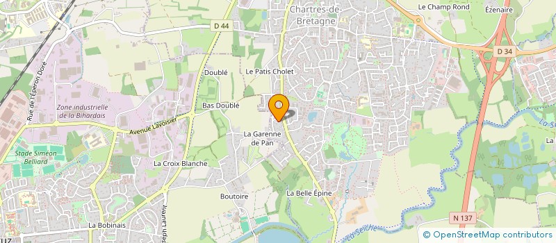 localisation de l'entreprise FROGER ET FILS  CHARTRES-DE-BRETAGNE