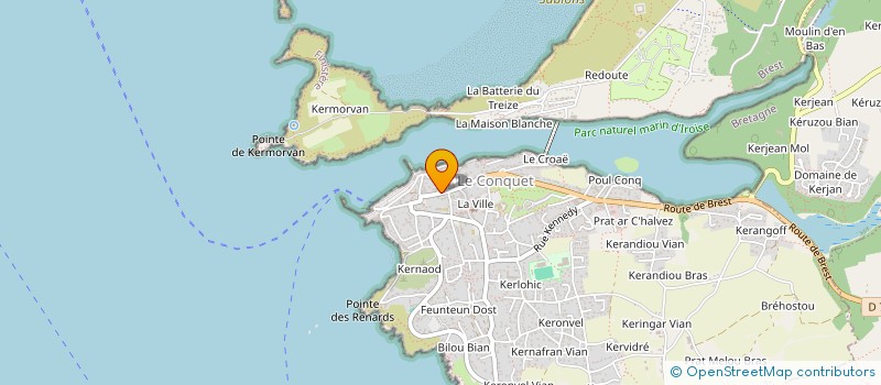 localisation de l'entreprise FROGI SECURE à LE CONQUET