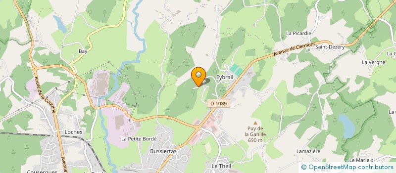 localisation de l'entreprise FROGY à USSEL