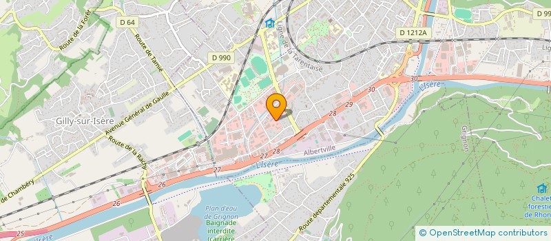 localisation de l'entreprise FROID 73 à ALBERTVILLE