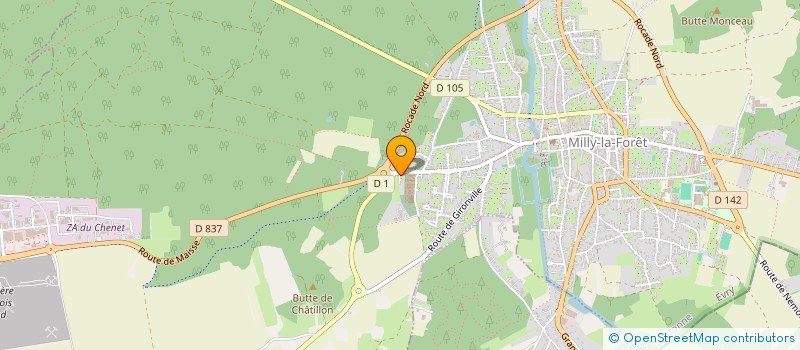localisation de l'entreprise FROID CHAUD SERVICE à MILLY-LA-FORET