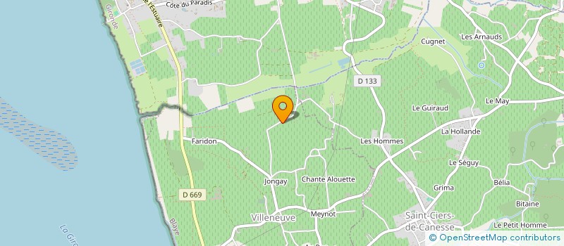 localisation de l'entreprise FROID&CLIMATISATION&ENERGIE/ENTRETIEN 33 à VILLENEUVE