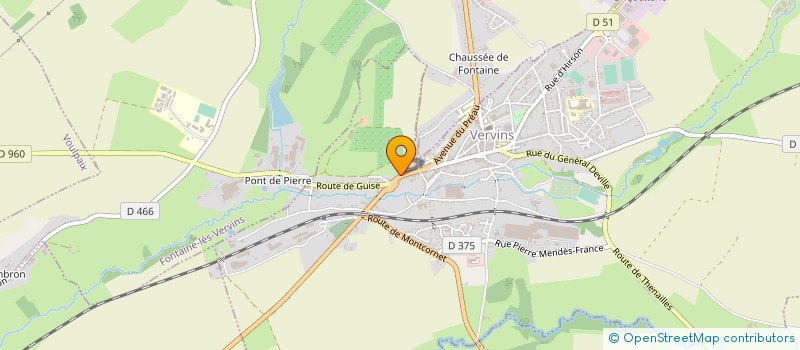 localisation de l'entreprise FROID CLIMATISATION MAINTENANCE à VERVINS