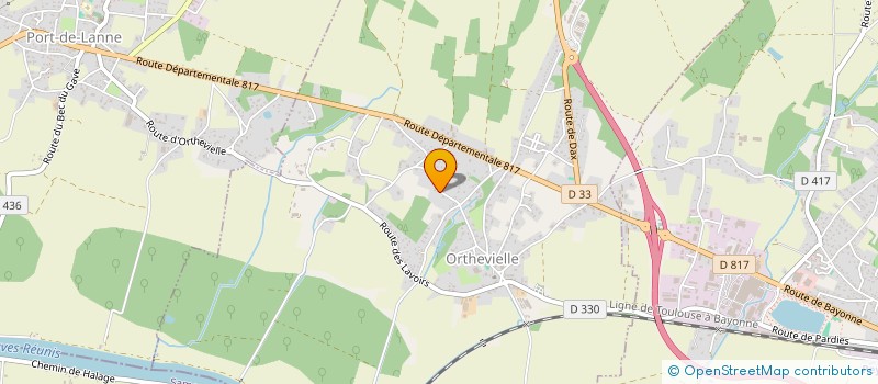 localisation de l'entreprise FROID CLIMATISATION SUD OUEST  ORTHEVIELLE