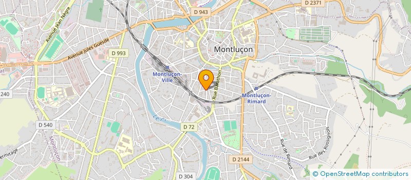 localisation de l'entreprise FROID & CUISINE PROFESSIONNELS à MONTLUCON