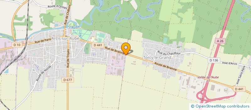 localisation de l'entreprise FROID ENERGIES SERVICES à ARCIS-SUR-AUBE