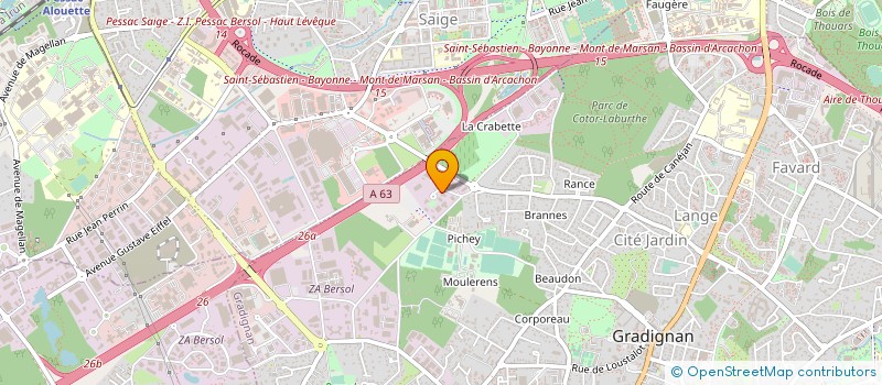 localisation de l'entreprise FROID ET CLIM 33 à GRADIGNAN