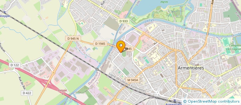 localisation de l'entreprise FROID ET CLIM à ARMENTIERES