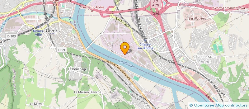 localisation de l'entreprise FROID & SERVICES à CHASSE-SUR-RHONE