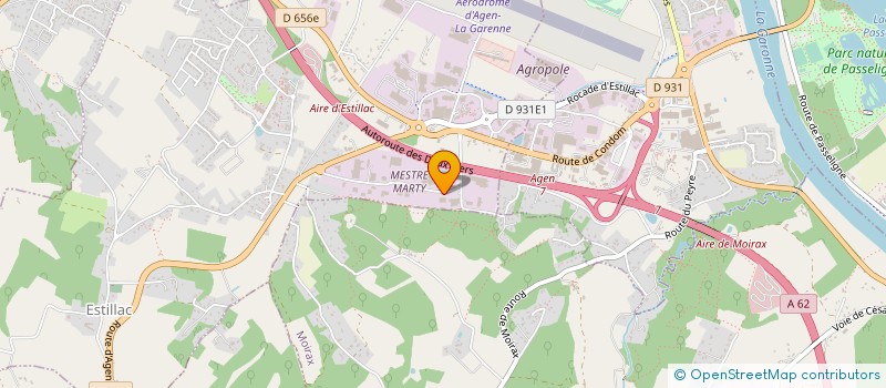 localisation de l'entreprise FROID & SERVICES AQUITAINE à ESTILLAC