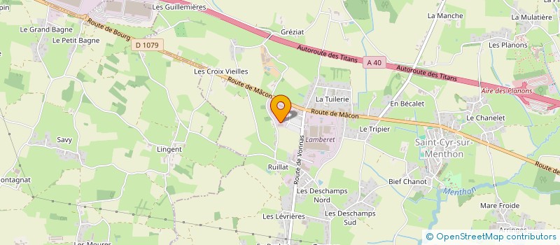 localisation de l'entreprise FROID & SERVICES BRESSE à SAINT-CYR-SUR-MENTHON