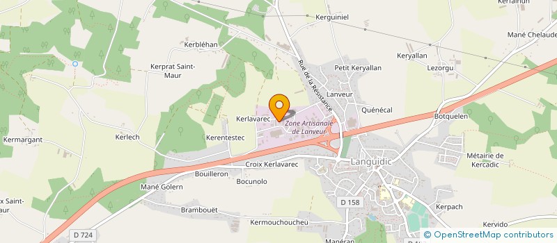 localisation de l'entreprise FROID TECHNIQUES FOURNIL  LANGUIDIC