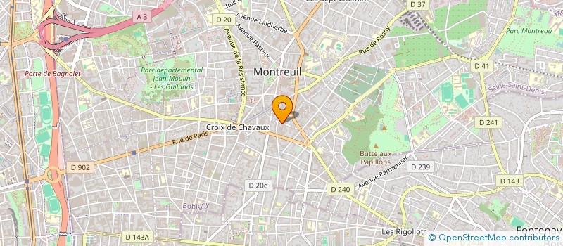 localisation de l'entreprise FROM COM à MONTREUIL