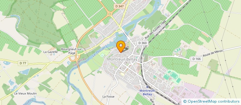 localisation de l'entreprise FROMAGERIE CHARTIER  MONTREUIL-BELLAY