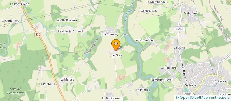 localisation de l'entreprise FROMAGERIE DE LA COTE D ARMOR à PLESLIN-TRIGAVOU