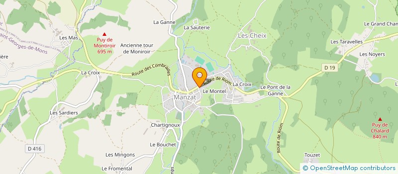 localisation de l'entreprise FROMAGERIE DES COMBRAILLES B.O.F à MANZAT