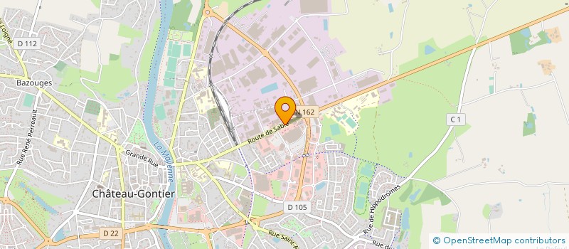 localisation de l'entreprise FROMAGERIE DES HALLES  CHATEAU-GONTIER-SUR-MAYENNE